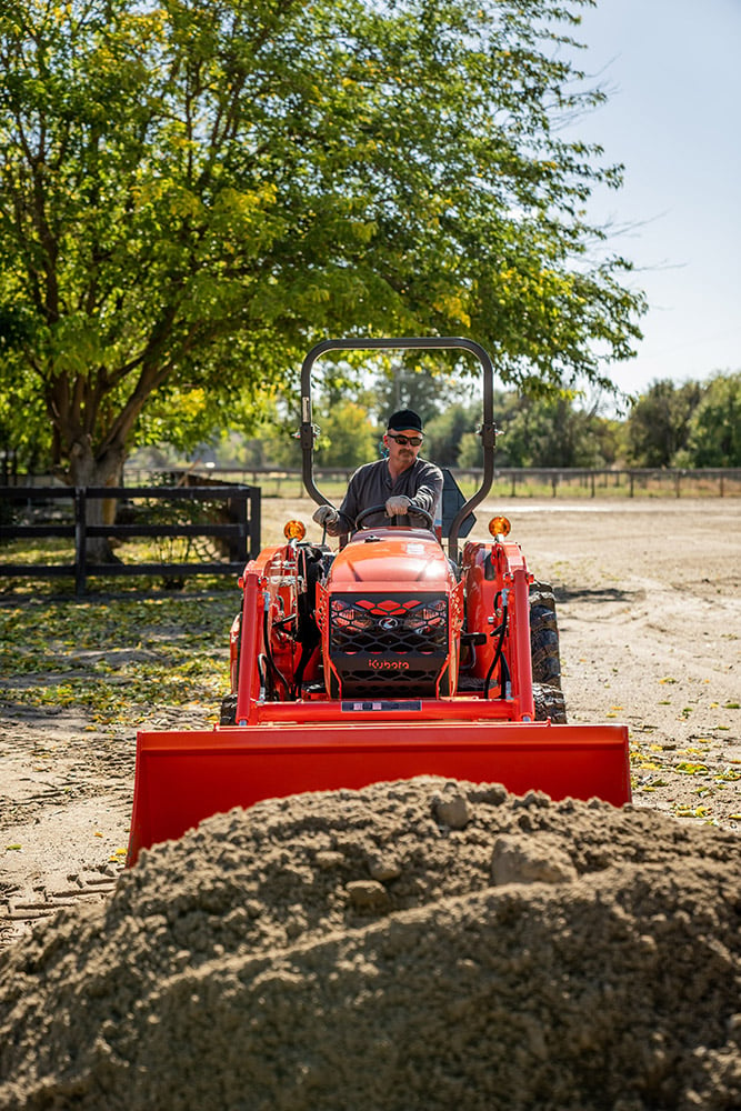 The mission: zero emissions  E-powered Compact Tractor (LXe Series) by  Kubota