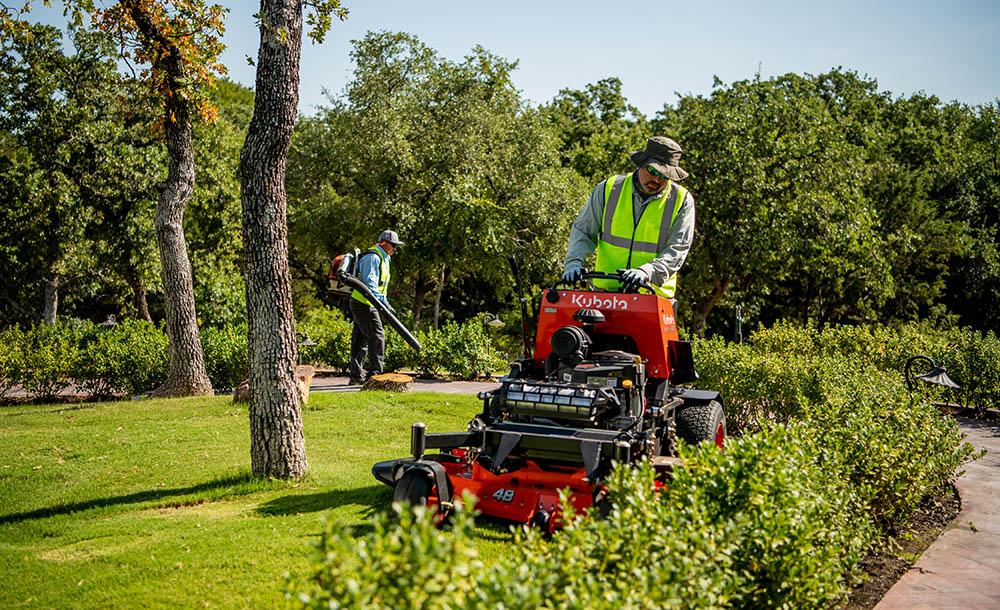 Kubota stand best sale on mower