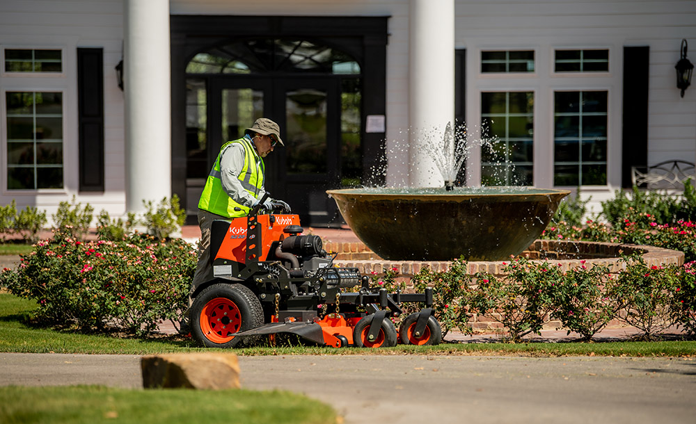 Kubota stand on online mower price